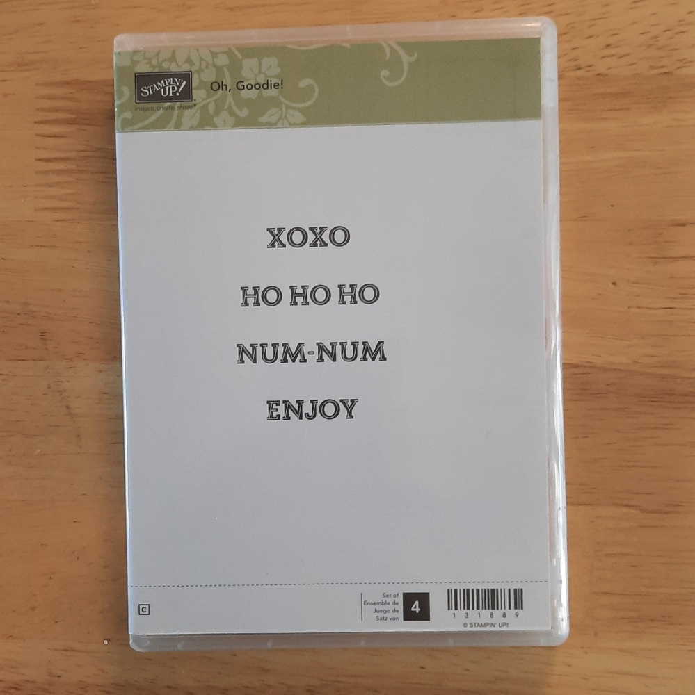 Oh, Goodie! Stampin Up set of 4 rubber cling mount stamps